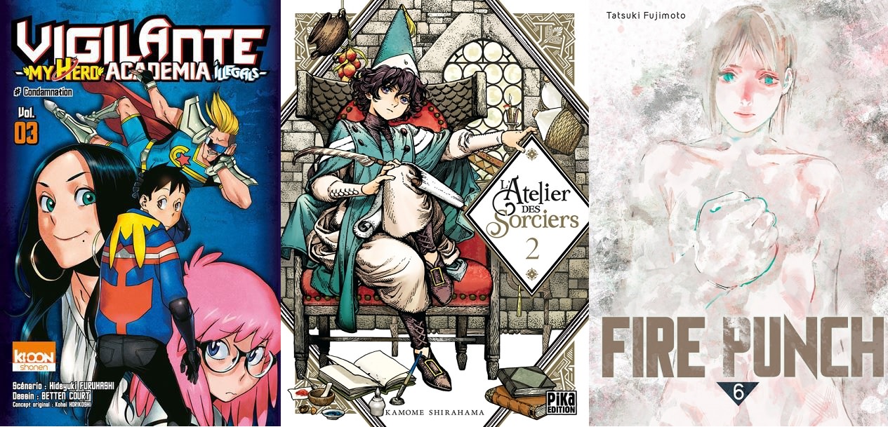 Hayai #2 - MHA Illegals 3 - L'atelier des sorciers 2 - Fire Punch Tome 6